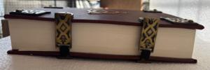 Hard Cover Leather Journal with Antique Brass Embellishments, Metal Clasp <b>Lock</b>, Handmade Paper Vintage <b>Diary</b> Notebook - Product Image 4
