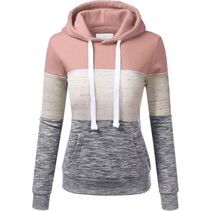 Sudadera de Mujer de Alta Calidad, Ecológica, de Secado Rápido, Transpirable, con Bolsillo Canguro y Bloques de Color - Product Image 1