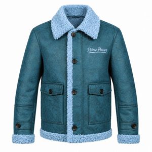 Trending Custom Men's Faux Leather <b>Winter</b> Coat Sherpa Lined Shearling Trim Warm Casual Jacket Manufacturer Wholesale Supplier - Product Image 1