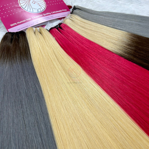 Las mejores extensiones de cabello humano recto de hueso vietnamita Remy Super doble dibujado Paquetes de cabello crudo baratos - Product Image 5