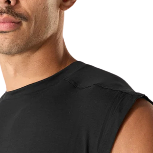Débardeur noir sans manches pour homme, coupe oversize, style athlétique, pour entraînement, fitness, gym, tenue décontractée, style streetwear, haut tendance - Product Image 4