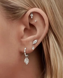 Pendientes con corte marquesa y forma de pera, plata de ley 925, regalo de cumpleaños personalizado - Product Image 4