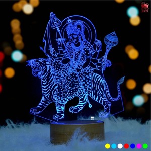 Lampe de nuit LED 3D à illusion acrylique de bonne qualité, lumière décorative religieuse pour la maison, le temple, la salle de prière, la chambre et les espaces spirituels - Product Image 2