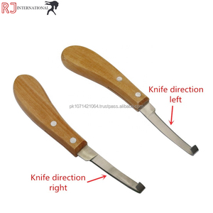 Cuchillo de Herrador de Doble Cara para Caballos, Cortador de Pezuñas Curvo de Acero Inoxidable con Mango de Madera, Herramienta Manual de Cuidado - Product Image 5