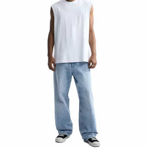Pantalon en jean pour homme, coupe baggy, coupe droite, style harem, décontracté, nouvelle collection 2025, prix de gros, service OEM - Product Image 5