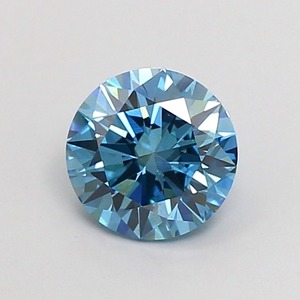 Diamant CVD de laboratoire taille ronde, 1,02 carat, couleur bleu vif fantaisie, clarté SI1, polissage excellent, pierre brute de qualité supérieure pour bague - Product Image 1