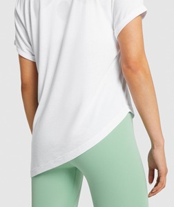 Camiseta Deportiva de Yoga para Mujer, Color Morado, Manga Larga, Cuello Redondo, Transpirable, Spandex/Poliéster, 180g - Product Image 3