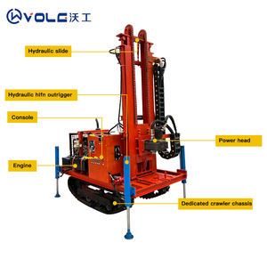 새로운 260 미터 디젤 엔진 이동성 물 우물 드릴링 장비 220V 펌프 모터 기어 박스 베어링 코어 건설 산업 - Product Image 3