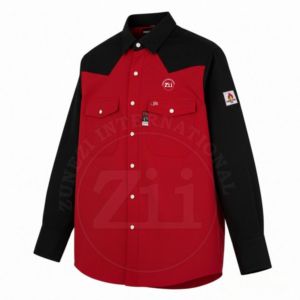 Camisa de Trabajo de Soldadura FR 100% Algodón Certificada por NFPA 2112, Venta al por Mayor, Ropa de Trabajo Industrial Transpirable Resistente a las Llamas para Hombre - Product Image 3