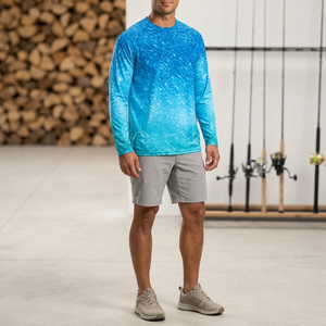 Camisa de pesca cómoda y transpirable de alta calidad para hombre, manga larga, protección UPF 50, informal. - Product Image 4