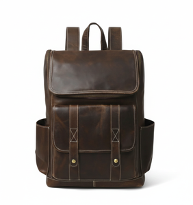 Mochila Ecológica Ligera de Cuero Genuino con Compartimento para Portátil para Senderismo, Gimnasio y Escuela - Product Image 2