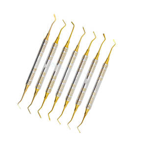Ensemble d'instruments chirurgicaux de curette dentaire en acier inoxydable, manuel, pour usage clinique et hospitalier par Grip Surgical - Product Image 1