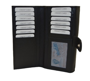 Genuine Leather <b>Long</b> <b>Wallet</b> Unisex Zipper Closure Minimalist Design Large Capacity Daily Use - Product Image 2
