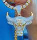 Custom Made VVS Lab Grown Diamond Bull Head Pendant Hip Hop Rapper Bling Style Pendant Iced Out 925 Silver Pendant Necklace - Product Image 6