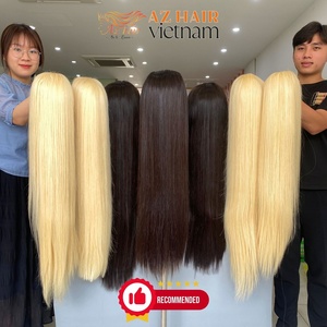 วิกผมคนแท้สีบลอนด์แบบเวียดนามสำหรับทำวิกผมต่อแบบรัสเซียผ้าคู่32นิ้ว - Product Image 6
