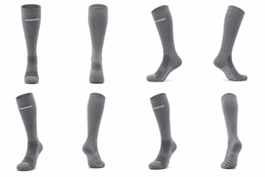 WARPRO <b>Knee</b> <b>High</b> Socks Gray Breathable Knitted Eco-Friendly Anti-Bacterial Quick Dry for Adults Autumn Sport Use Football Horse - Product Image 6