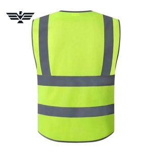 Gilet de sécurité réfléchissant EMPIRE TREND WEARS, design à bandes haute visibilité, couleur et logo personnalisables, sérigraphie, vêtements de travail - Product Image 2