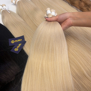 Extensions de cheveux humains en vrac, blond clair, lisses, cheveux vierges vietnamiens, super double drawn, couleur tendance - Product Image 5