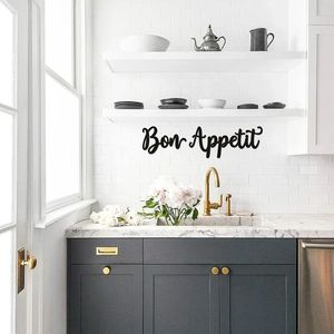 Set di 2 Decorazioni da Parete in Metallo Stile Fattoria per Cucina, Soggiorno, Camera da Letto, Portico - Insegna 'Bon Appetit' - Product Image 5