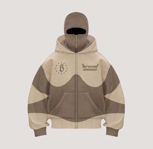 Ensemble de survêtement et masque de ski pour homme, design personnalisé, impression sérigraphique, pantalon de jogging évasé et sweat-shirt à capuche - Product Image 2