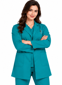Batas de Laboratorio Blancas Personalizadas al por Mayor, Manga Larga para Médicos y Médicas, Uniforme Médico Transpirable de Polialgodón, Farmacéutico - Product Image 4
