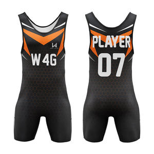 Combinaison de lutte MMA unisexe personnalisée pour 4 sports, antibactérienne, 100 % polyester, sans manches, col rond, bretelles réglables - Product Image 1