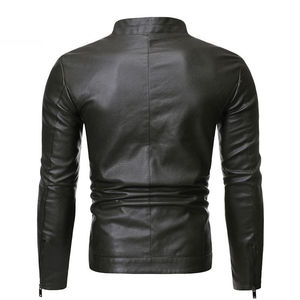 Wholesale Custom Leather <b>Jackets</b> <b>Men's</b> Fashion Windbreak Leather <b>Jackets</b> High Quality Sheep Leather <b>Jacket</b> Street Wear - Product Image 5