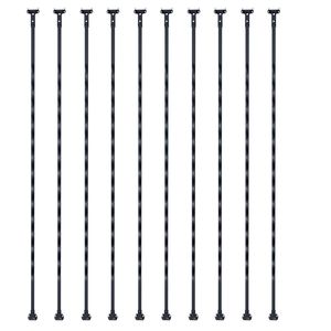 Pilastri Decorativi in Acciaio Zincato 44 x 1/2 Pollici, Confezione da 10, con Ritorni Cavi a S, per Ringhiere e Balconi - Product Image 2