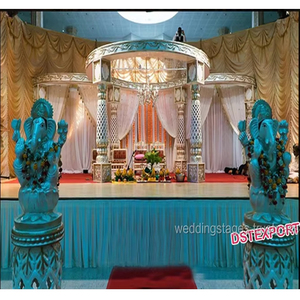 Elegante Decoración de Mandap para Bodas Hindúes, Fascinante Mandap para Eventos de Boda Indios, Mandap de Bollywood para Bodas Maharaja en Venta - Product Image 1