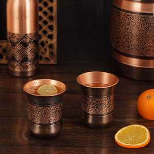 Tasse personnalisée de 250 ml en cuivre écologique de qualité supérieure, élégante et classique, avec couvercles, pour une utilisation en extérieur, au bureau, en camping, ou comme cadeau d'affaires. - Product Image 1