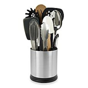 Fancy Style Silver Color Metal Utensil Holder Round Shape Flatware <b>Caddy</b> For Household Cafe And Hotel Kitchen Cutlery Holder - Product Image 3