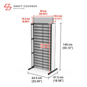 Exhibidor de Doble Cara Personalizado de Estilo Industrial para Tiendas Minoristas, Exhibidor de Metal para Exhibición de Productos - Product Image 5