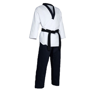 Uniforme de Taekwondo Blanco y Negro fabricado por Bana & Brothers - Product Image 2