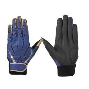 Custom Full Finger Baseball Gloves Leather Black <b>White</b> Non-Slip Hook Loop Closure Adults Right Handed Pitcher Batting Training - Product Image 1