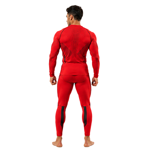 Ensemble de survêtement de compression pour homme personnalisé, haut et pantalon de sport à manches longues, haute élasticité, respirant, séchage rapide, vêtements de sport pour la gym et le fitness - Product Image 3
