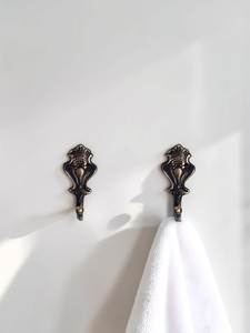 <b>Wall</b> <b>Mounted</b> Brass Hooks Decorative Elegant Style Perfect For Hanging Towels <b>Clothes</b> Bags Keys Home Organizer - Product Image 3