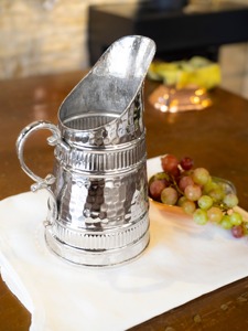 Vintage Stainless Steel Pitcher Hammered Finish 7-9.9 In Durable Party <b>Drink</b> <b>Jug</b> Metal Water <b>Jug</b> - Product Image 4