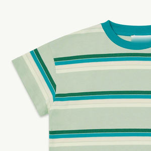 เสื้อยืดคอกลมแขนสั้น / ดีไซน์ลายทางเย็บตะเข็บทนทาน คอลเลคชั่นฤดูร้อนลำลอง สวมใส่สบายสำหรับเด็กผู้ชาย ชุดฤดูร้อน - Product Image 3