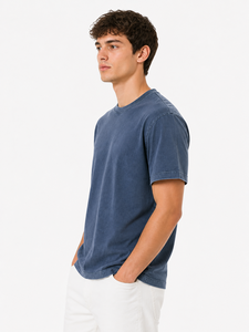Camiseta Azul Premium para Hombre, Cuello Redondo, Estilo Casual, Tela de Algodón Suave, Cómoda para Uso Diario, Corte Clásico, Duradera - Product Image 2