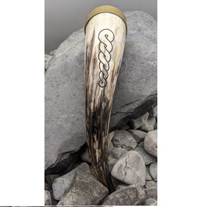 Cuerno para Beber Estilo Vikingo, Auténtico y Seguro para Alimentos, con Soporte de Hierro, Decoración Pulida, Impermeable, Superventas - Product Image 4