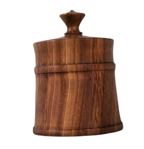 Recipiente de Cocina Contemporáneo y Sostenible con Tapa de Madera para Té, Café, Azúcar y Especias, Frasco de Almacenamiento Artesanal de una Sola Pieza - Product Image 1