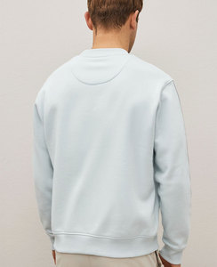 Sudadera de Algodón Personalizada de Alta Calidad, Gruesa y Holgada para Hombre, Transpirable, con Mangas con Cinta Azul - Product Image 2