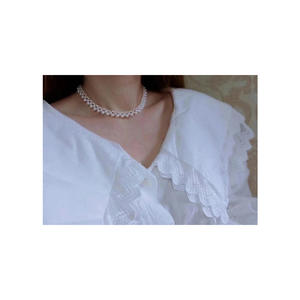 Nouvelle chaîne de cou en perles fines de style rétro français 2021 pour filles, collier de style Dilraba pour femmes, collier élégant rétro pour femmes - Product Image 5