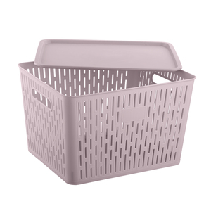 <b>Plastic</b> Brick Net Large <b>Basket</b> With Lid - Product Image 2