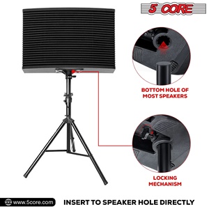 Soporte de Altavoz de 5 Núcleos, Trípode Resistente, Ajustable, de 60 Pulgadas, Soporte Universal para PA, DJ, Estudio - Product Image 6