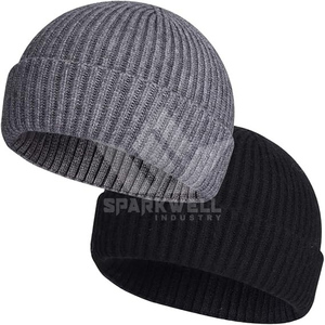 Unisex Polyester Beanie Hat Solid Color Ribbed Knit Breathable Waterproof <b>Winter</b> <b>Cap</b> for Adults Casual Outdoor Wear 56-58CM - Product Image 5
