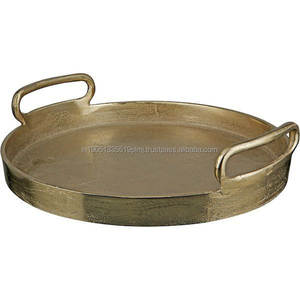 Bandeja decorativa de aluminio personalizada, hoteles y restaurantes de latón para acabado antiguo, bandeja decorativa de Metal de lujo con la mejor calidad - Product Image 6