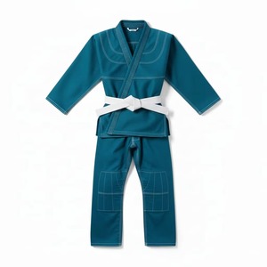 Conjuntos de Gi de Jiu Jitsu Brasileño en Color Verde Azulado, Uniforme de Entrenamiento Resistente para Adultos con Logotipo Personalizado y Material Modal - Product Image 5