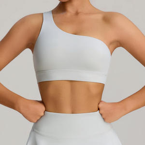 Soutien-gorge de sport pour femme à maintien élevé, respirant, écologique, avec découpes, en nylon et polyester, pour la course et le fitness - Product Image 4