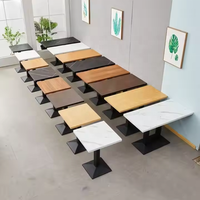 Ensemble de tables et de chaises de restaurant commercial - Design moderne en bois, tables carrées et rondes durables pour restaurants